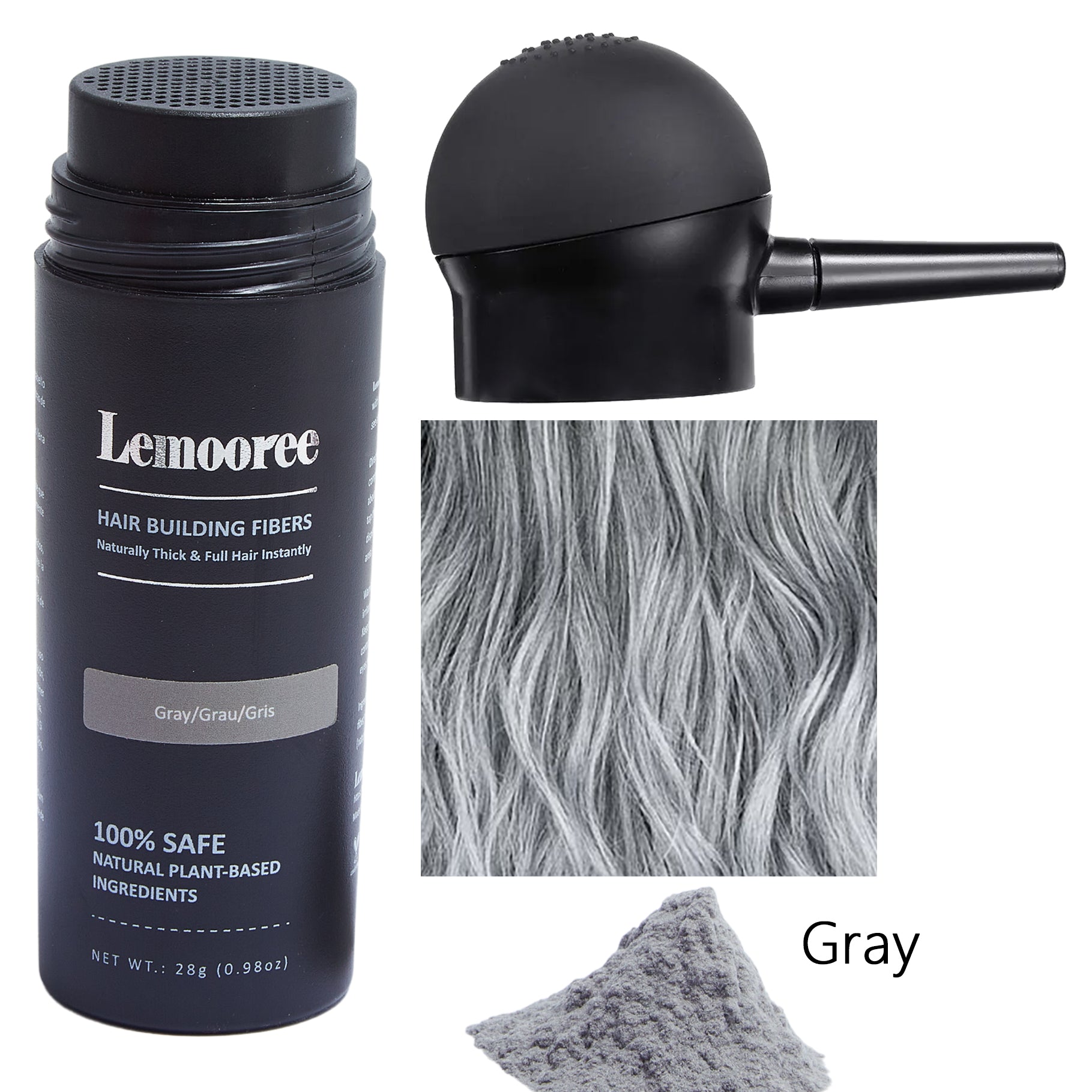 Haarfaser-Applikator Mit Präzisionsdüse – Für Natürlichen Look Bei Dünner Werdendem Haar & Geheimratsecken